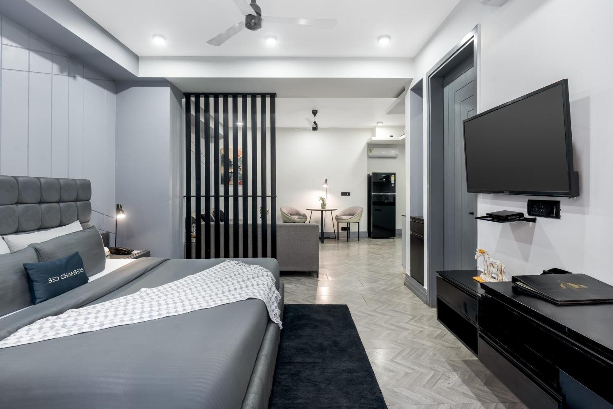 Bedchambers Serviced Apartments, Mg Road Gurgaon Bagian luar foto